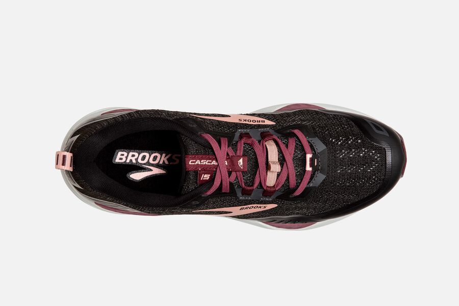 Brooks Cascadia 15 Trail Loopschoenen Dames - Zwart/Roze - 605147POD